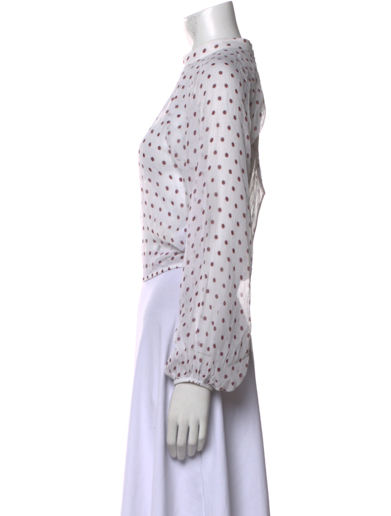 SIR. Silk Polka Dot Print Crop Top