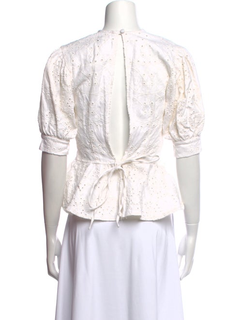 SIR. Lace Pattern Mock Neck Blouse