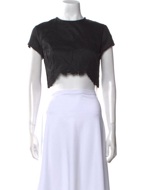 SIR. Linen Crew Neck Crop Top