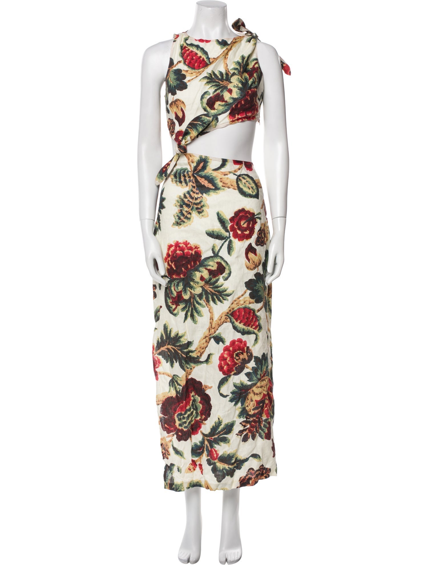 SIR. Floral Print Midi Length Dress