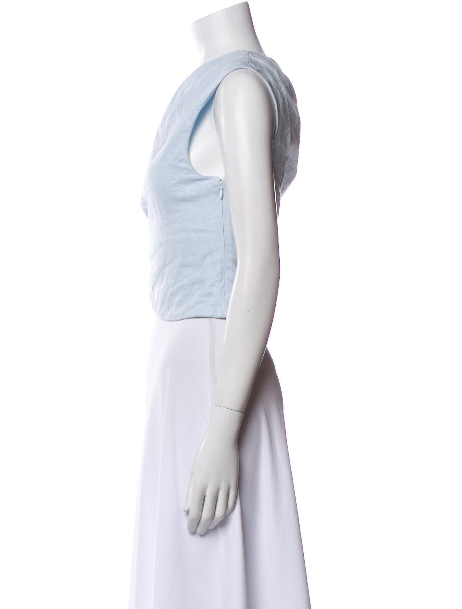 SIR. Linen One-Shoulder Crop Top