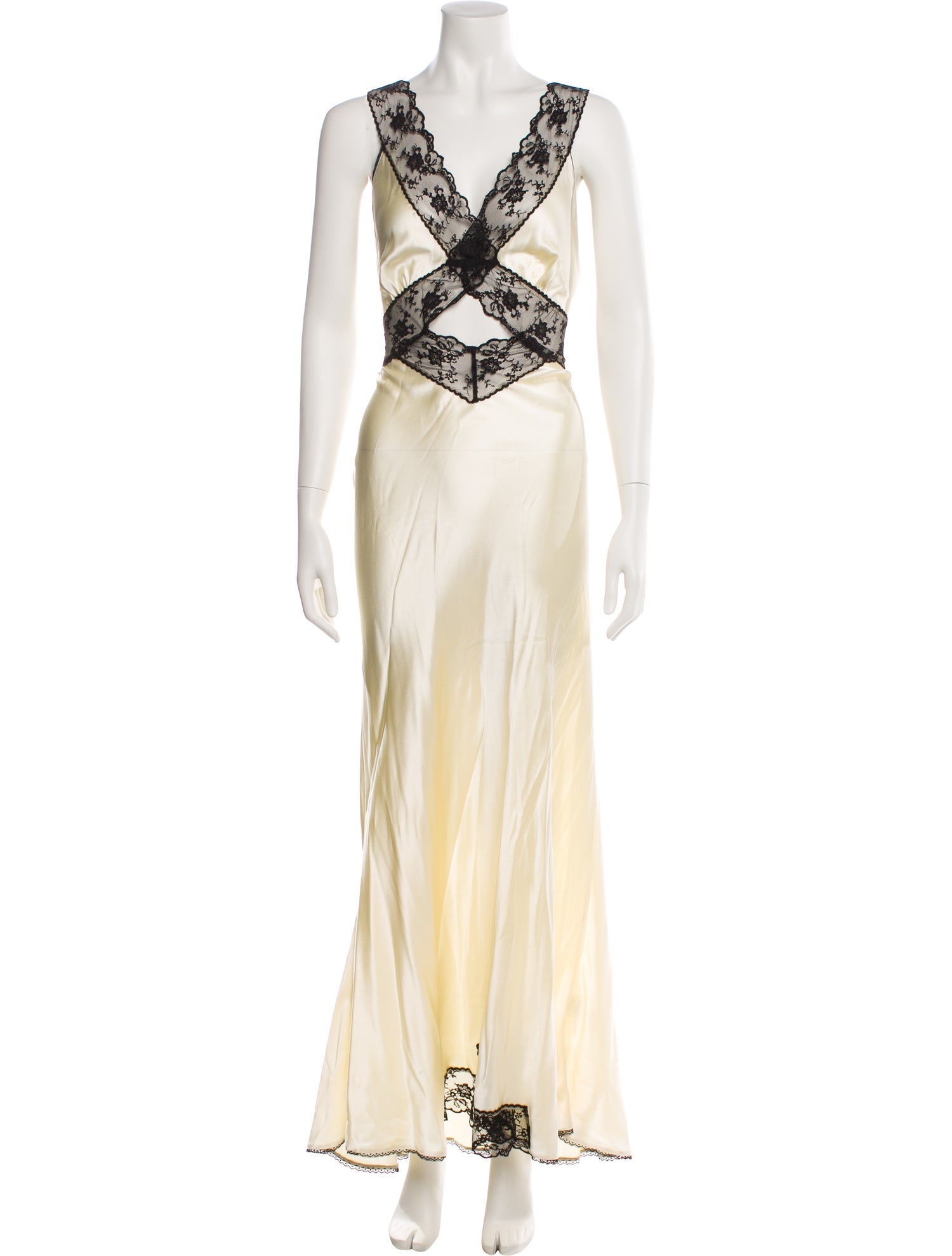 SIR. Satin Lace Trim Embellishment Nightgown