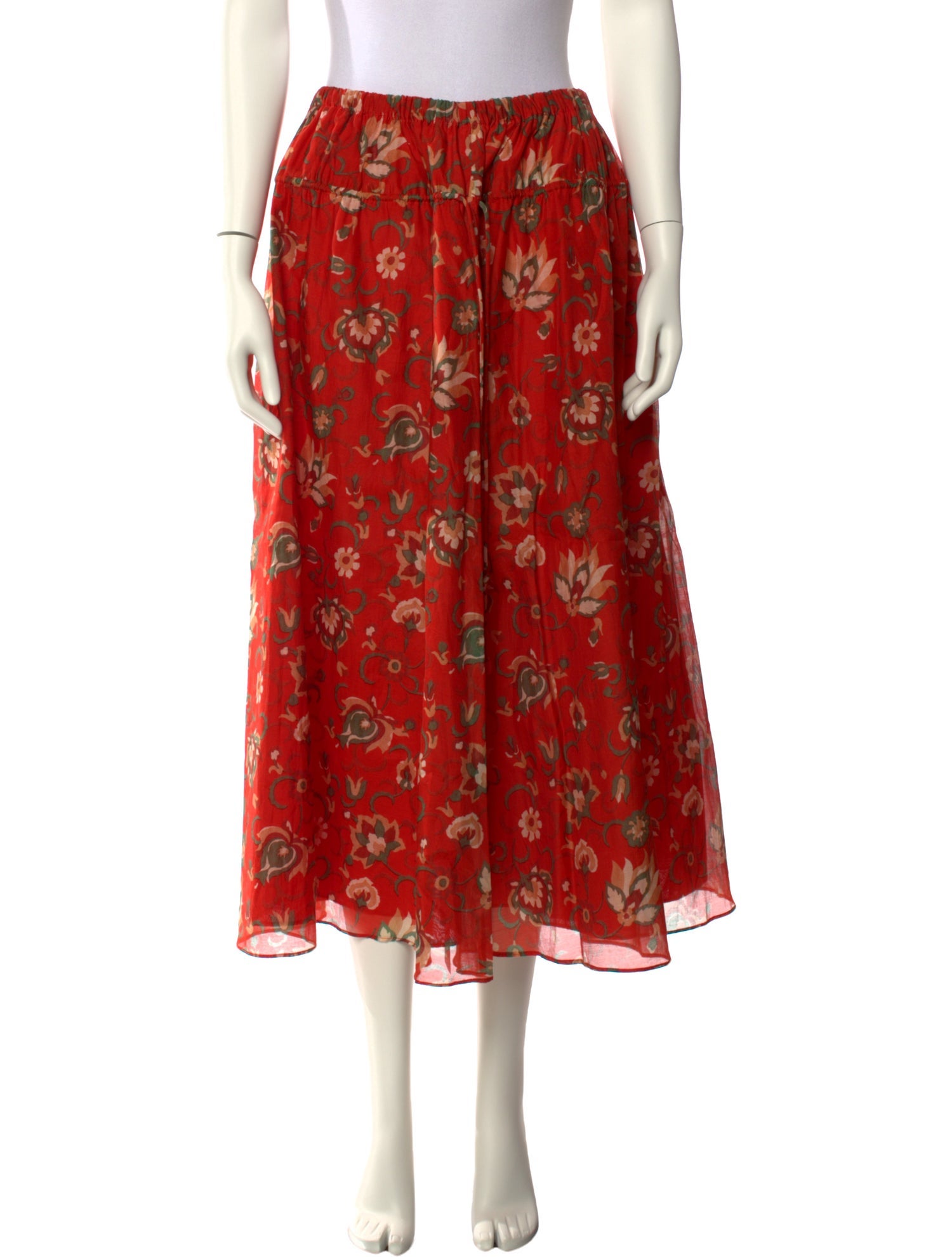 SIR. Floral Print Midi Length Skirt