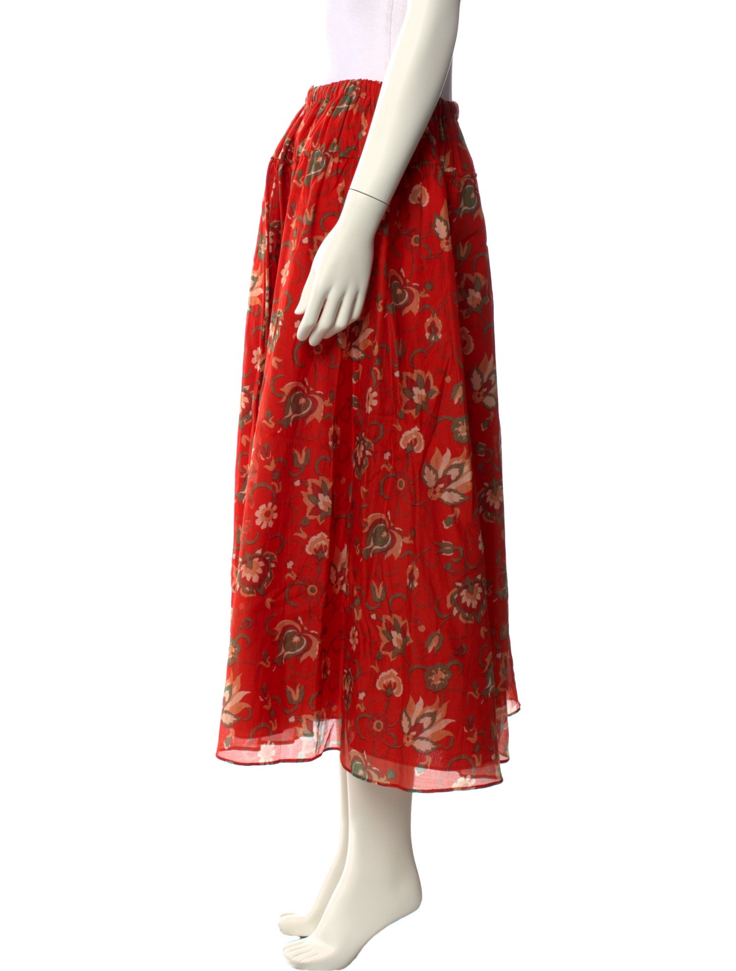 SIR. Floral Print Midi Length Skirt