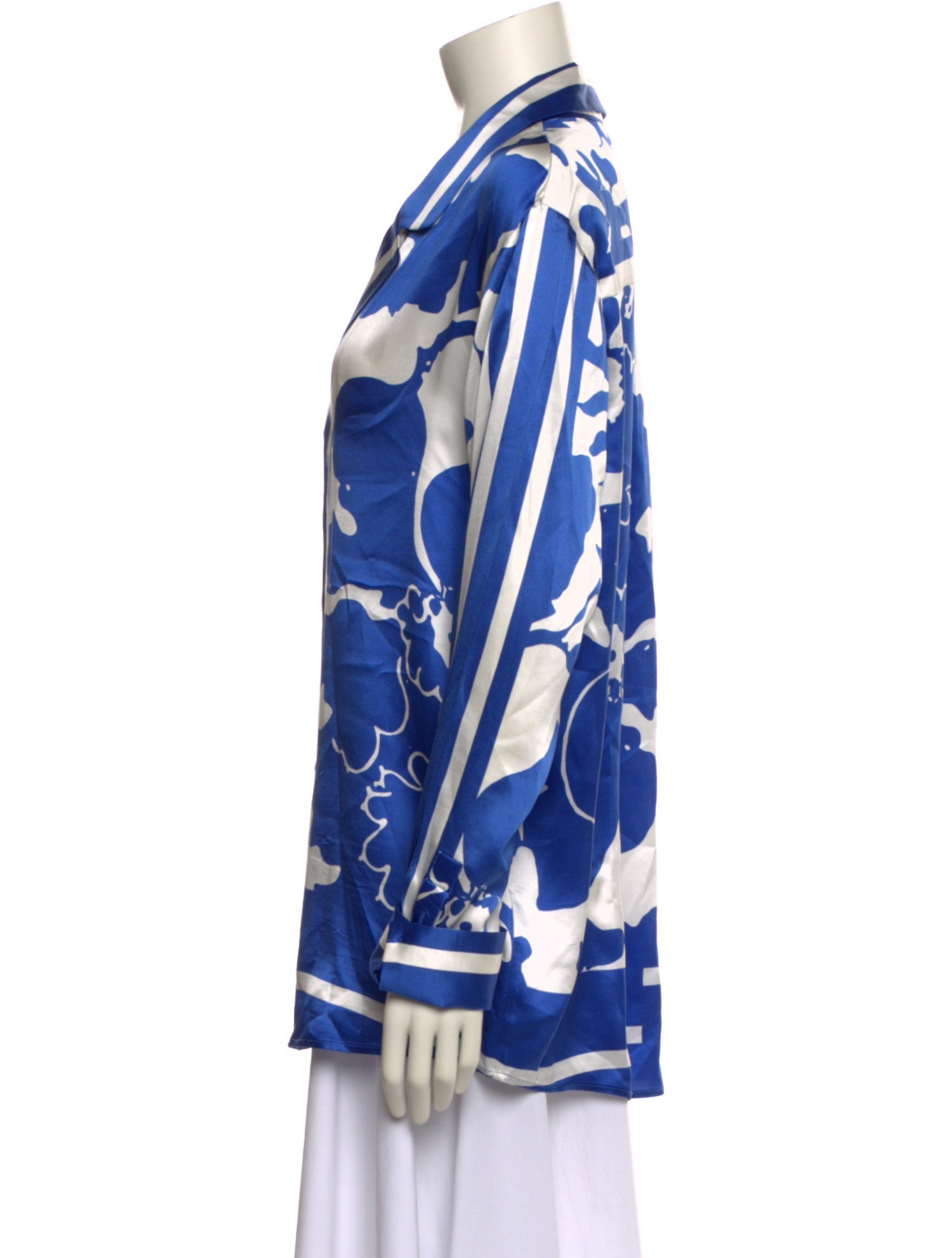 SIR. Silk Printed Button-Up Top