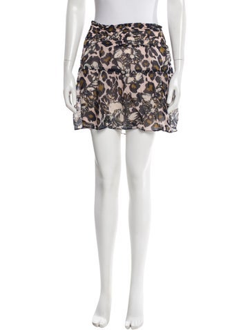 Pre-owned Second Female Linen Mini Skirt In Multi