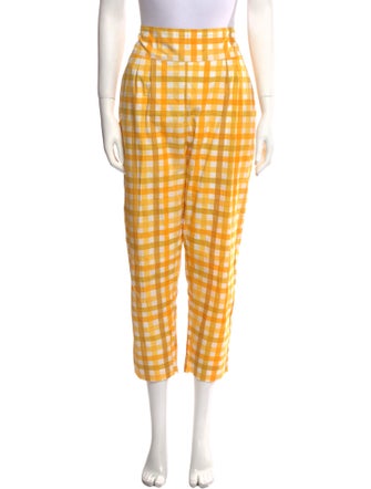 SWF Plaid Print Straight Leg Pants