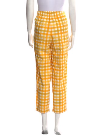SWF Plaid Print Straight Leg Pants
