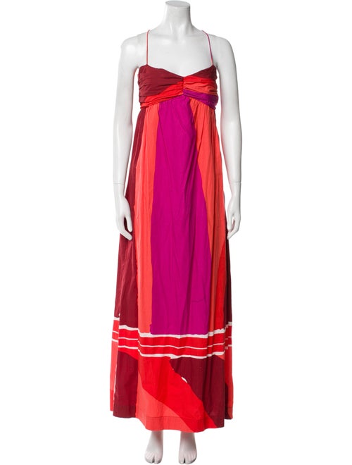 SWF Colorblock Pattern Long Dress