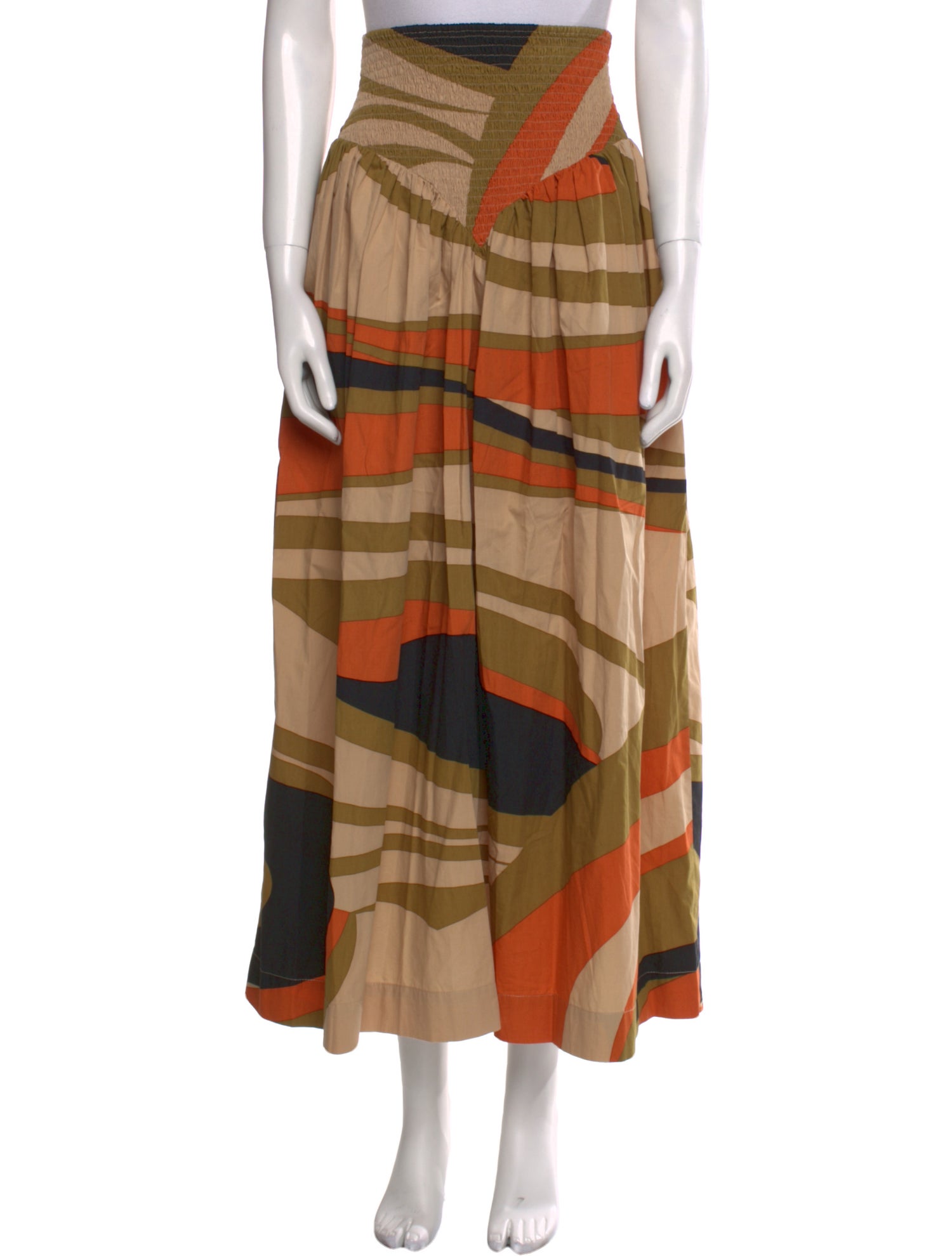 SWF Striped Midi Length Skirt