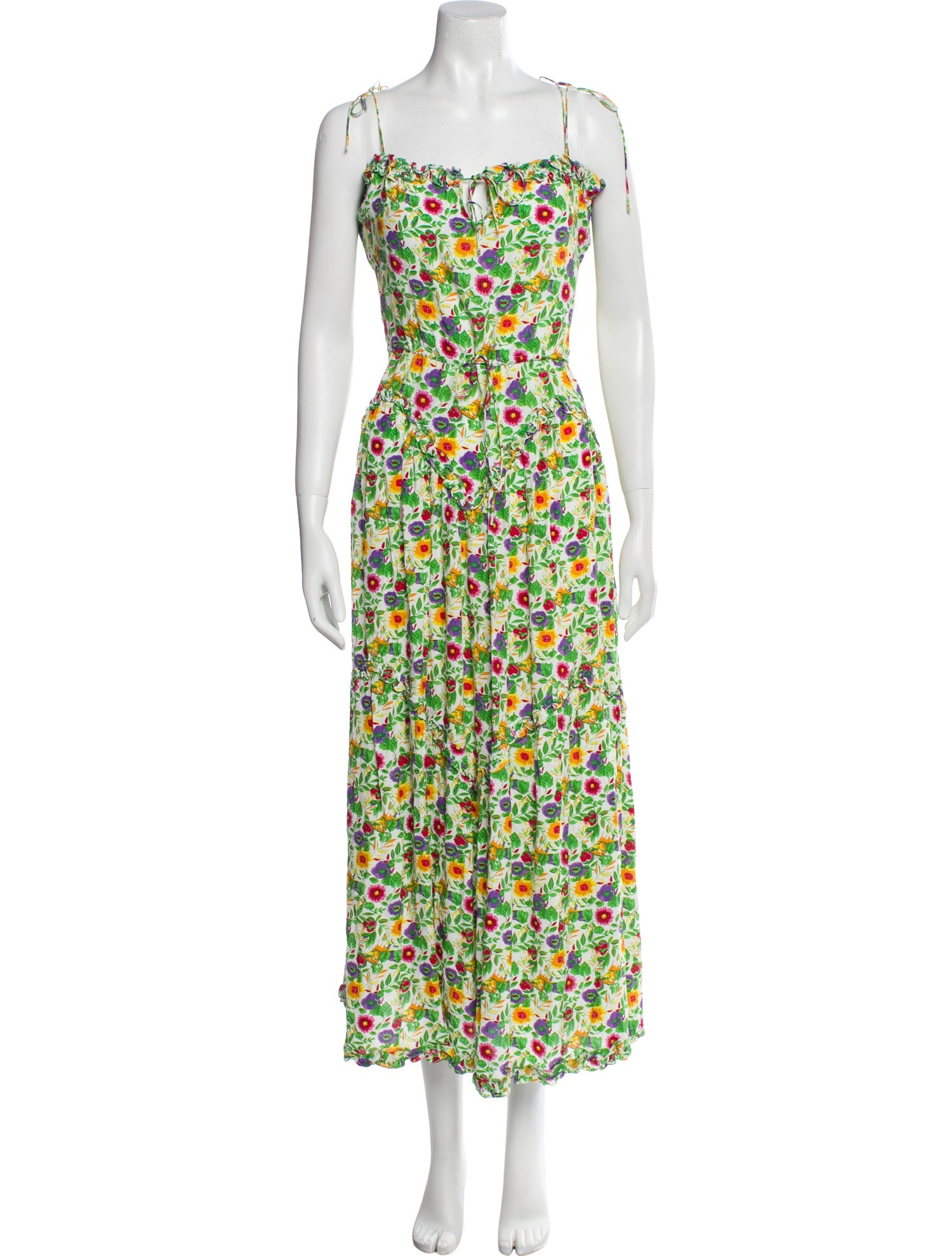 SWF Floral Print Midi Length Dress