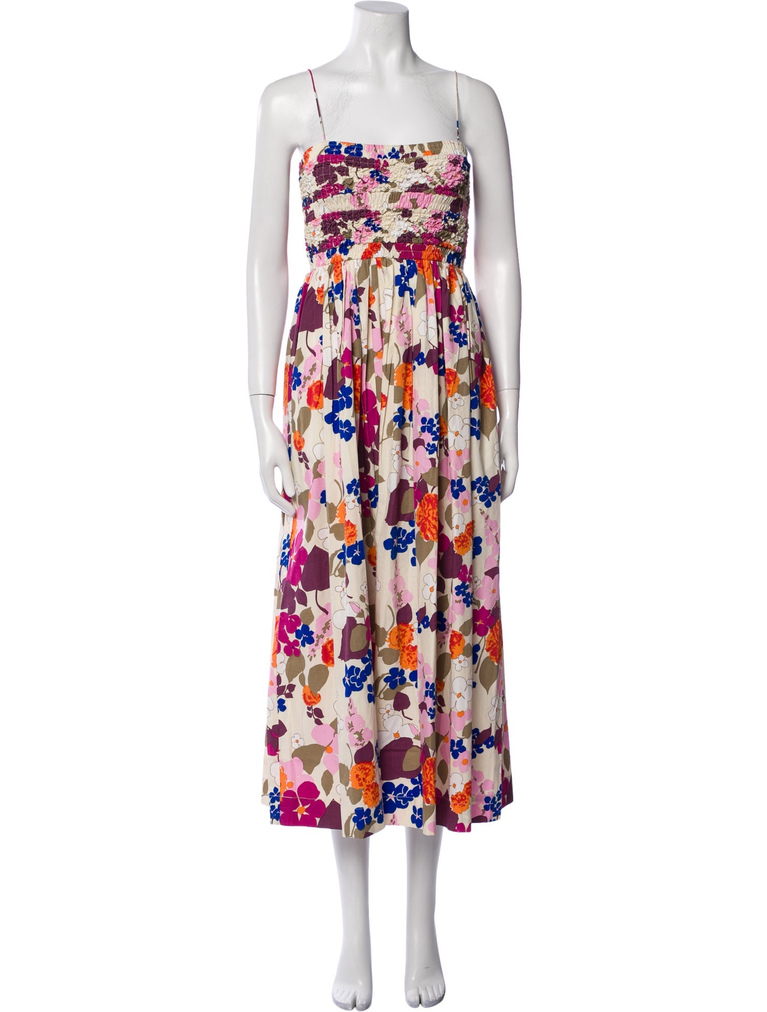 SWF Floral Print Midi Length Dress