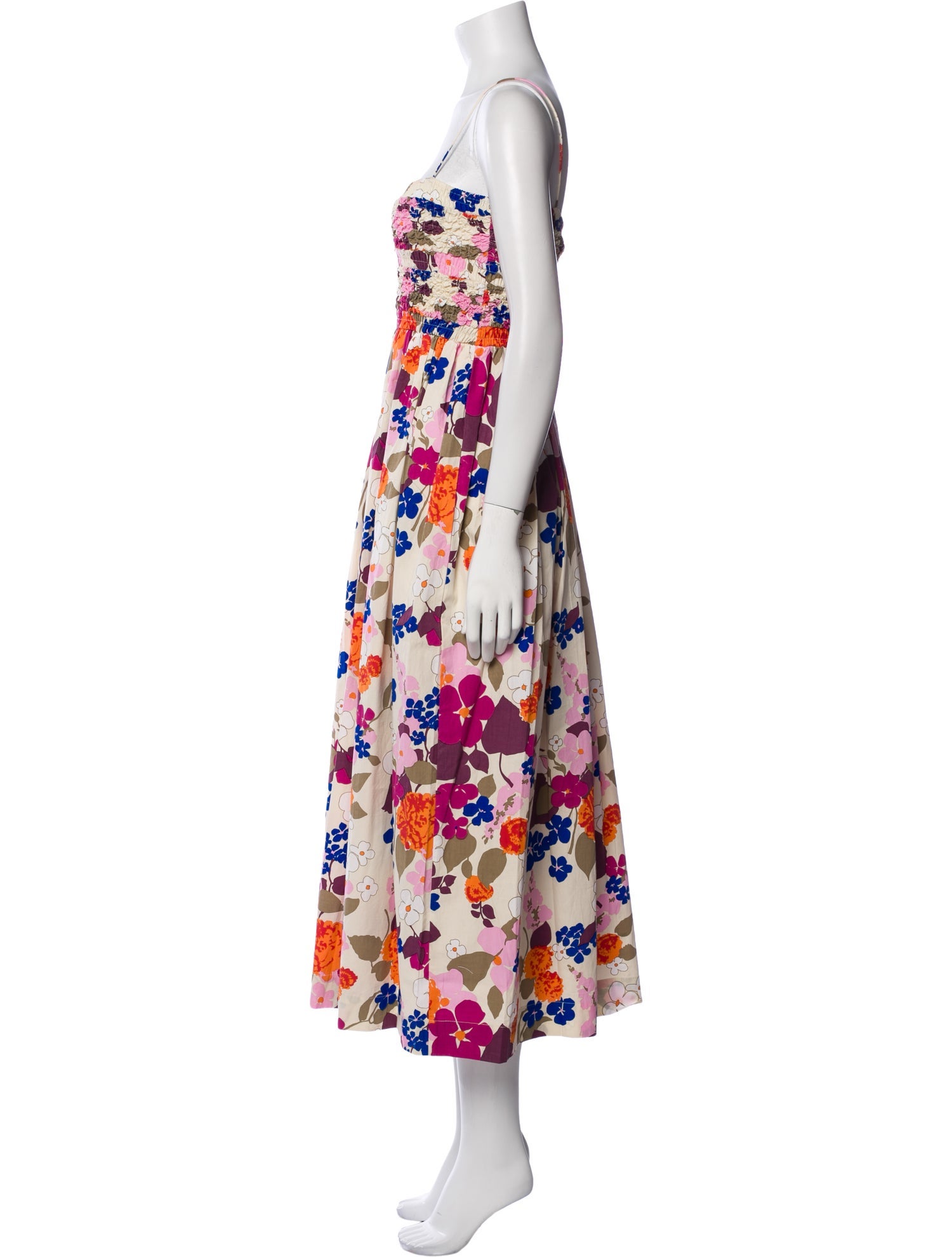 SWF Floral Print Midi Length Dress