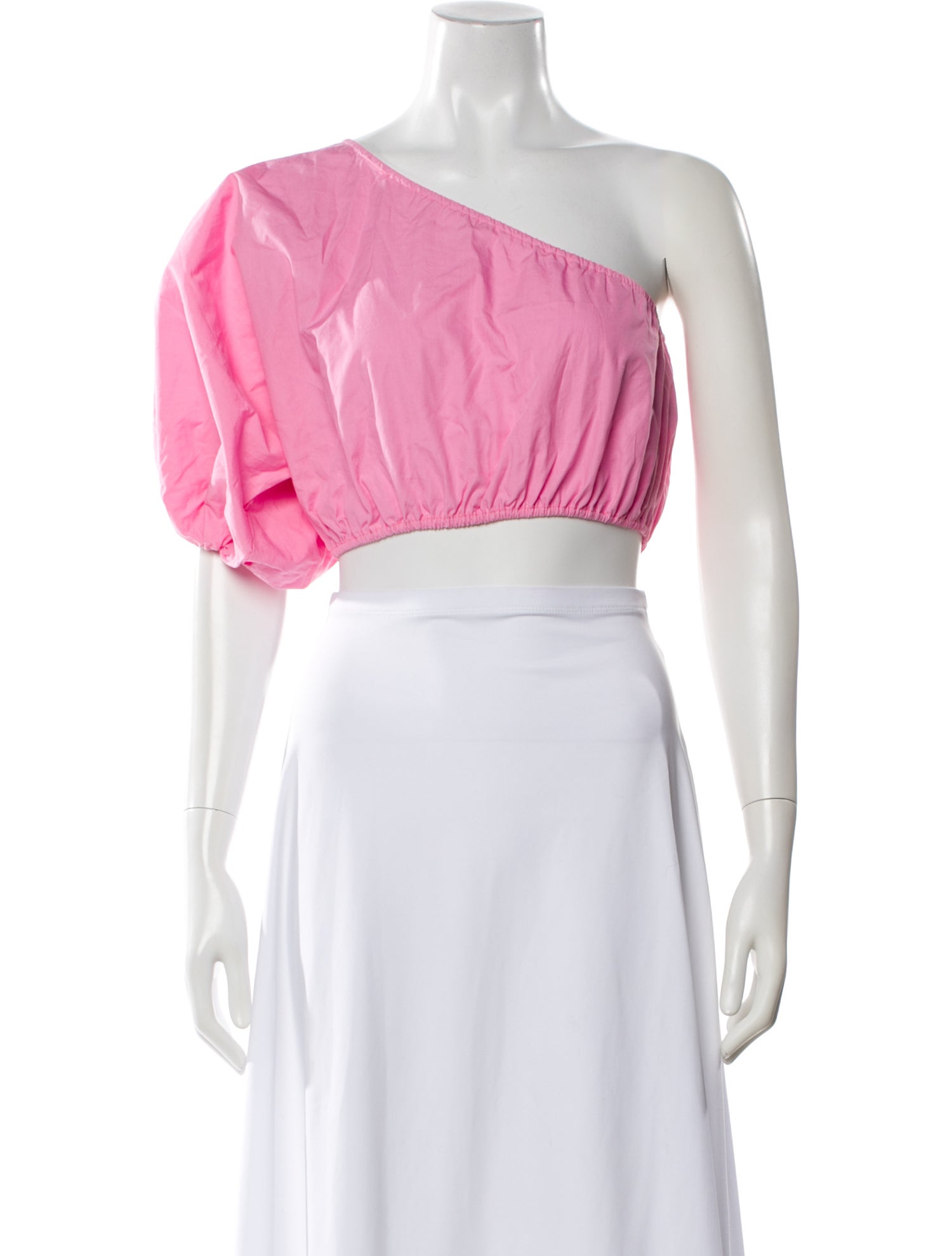 SWF One-Shoulder Short Sleeve Crop Top