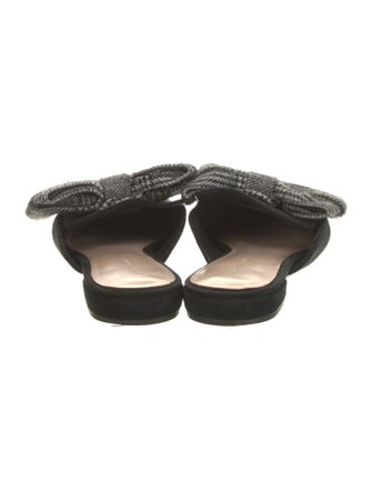 SOMETHING NAVY Suede Ruffle Embellishment Mules