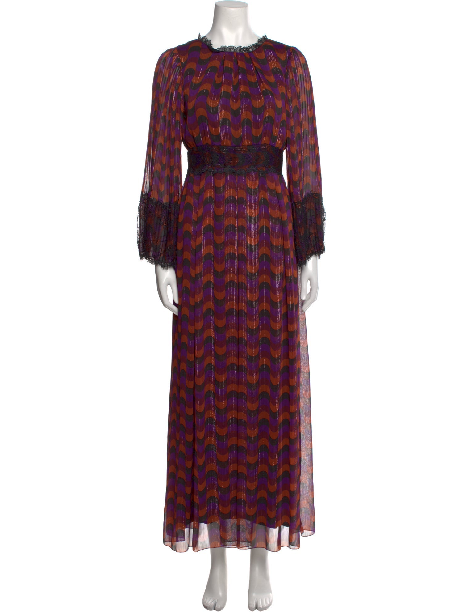 Sfizio Printed Long Dress w/ Tags
