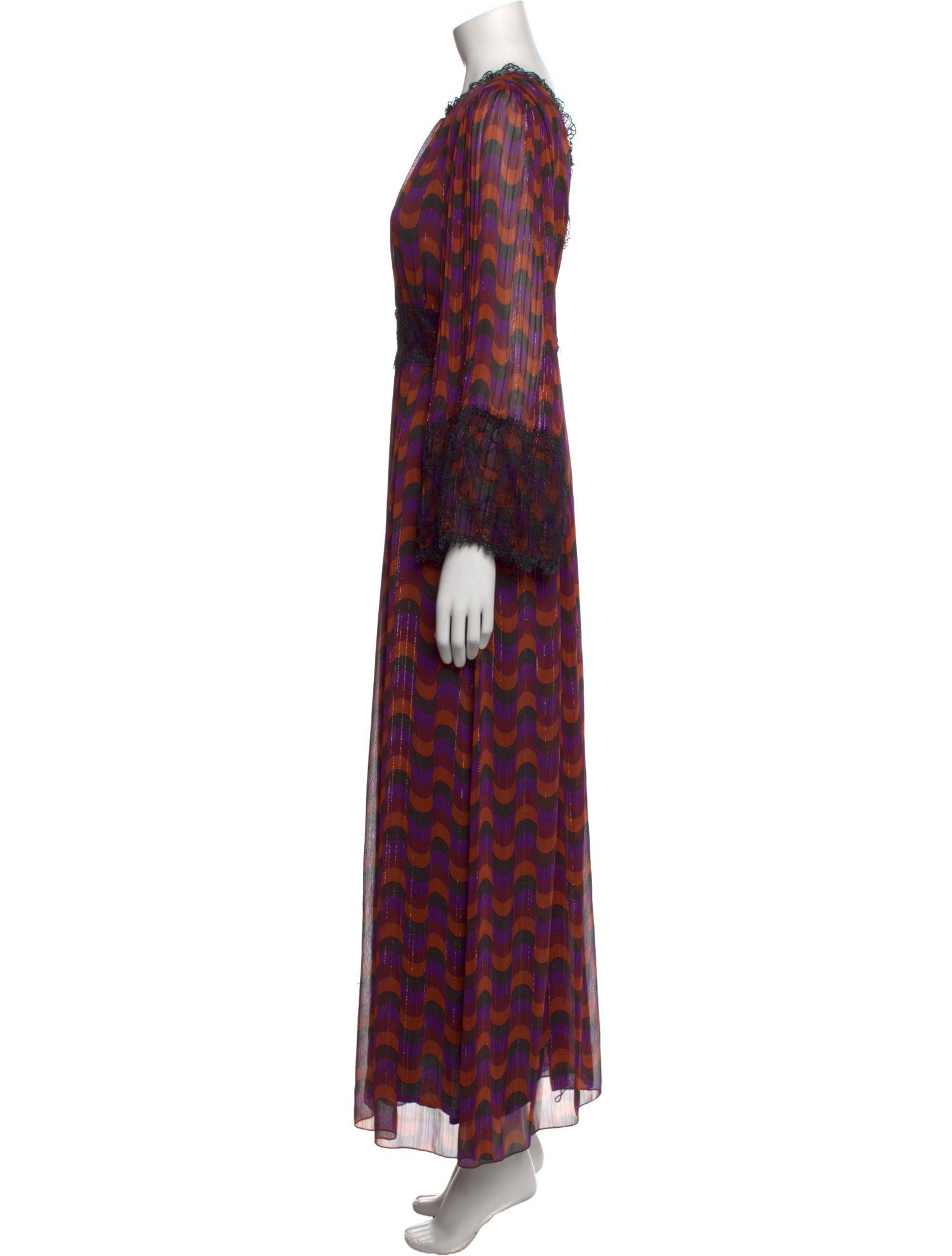 Sfizio Printed Long Dress w/ Tags