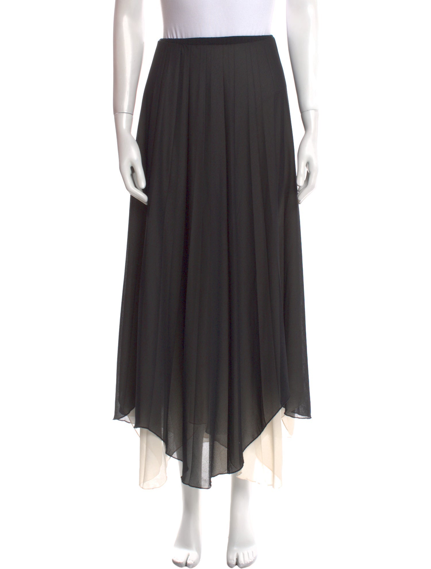 Sfizio Pleated Accents Midi Length Skirt