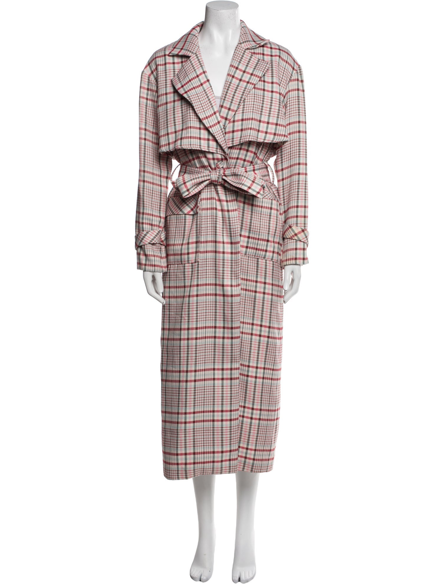 Song of Style Plaid Print Trench Coat
