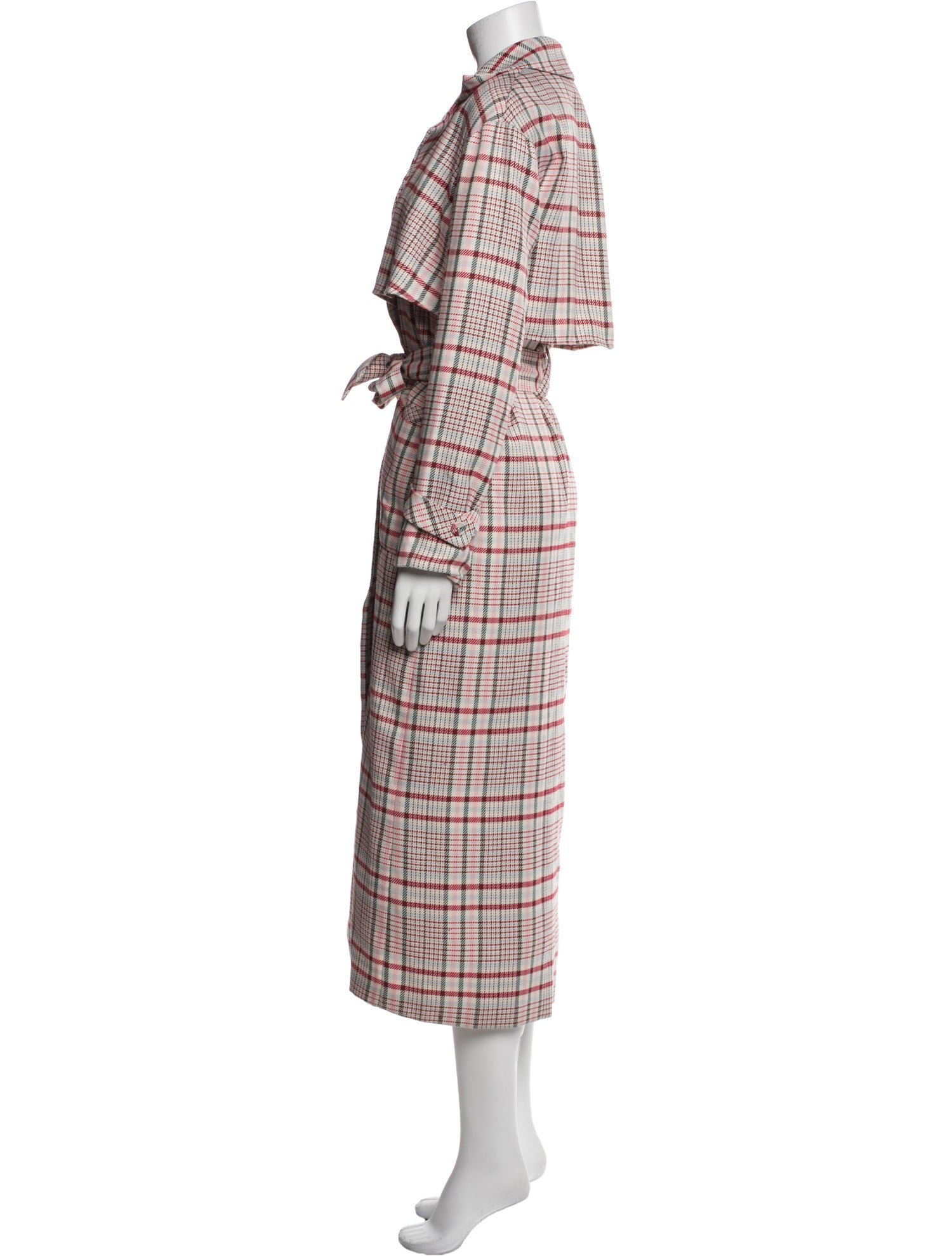 Song of Style Plaid Print Trench Coat