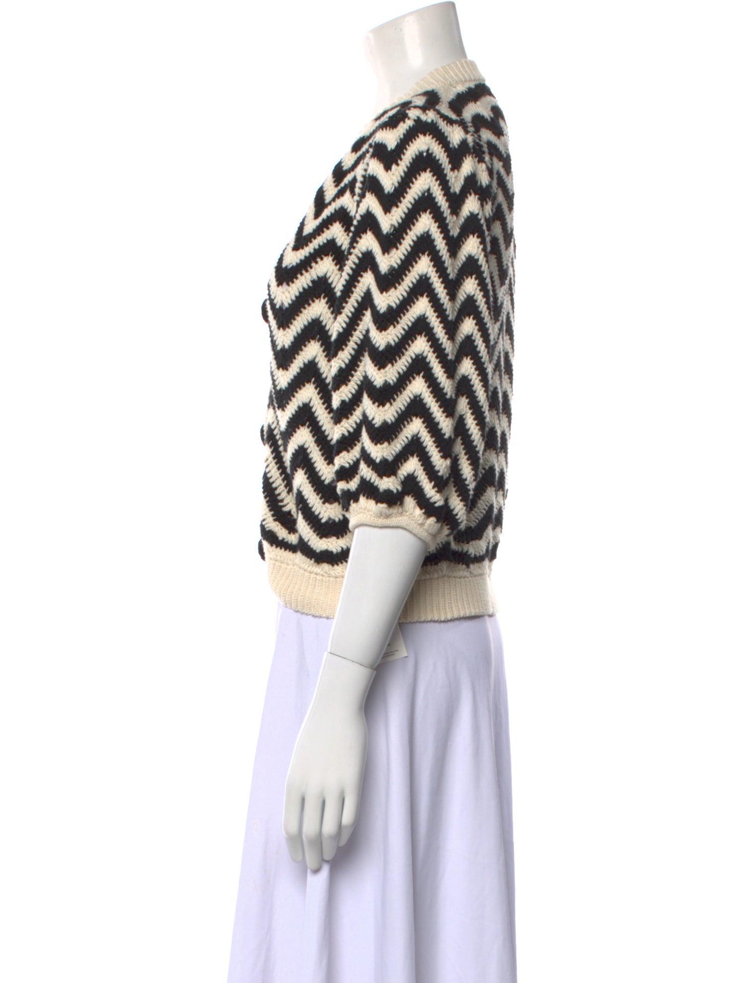 Stella Pardo Striped V-Neck Sweater