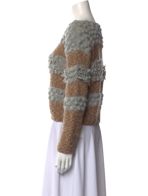 Stella Pardo Striped Bateau Neckline Sweater