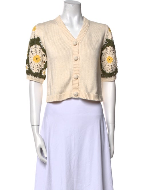 Stella Pardo Printed V-Neck Sweater