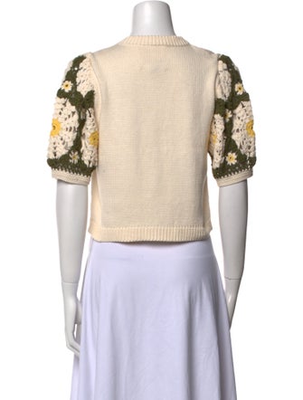 Stella Pardo Printed V-Neck Sweater