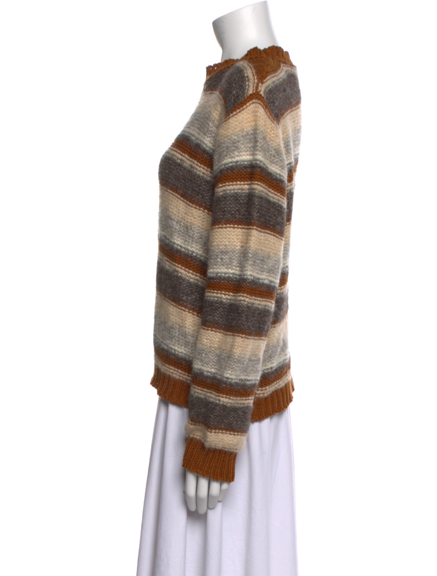 Stella Pardo Striped Crew Neck Sweater