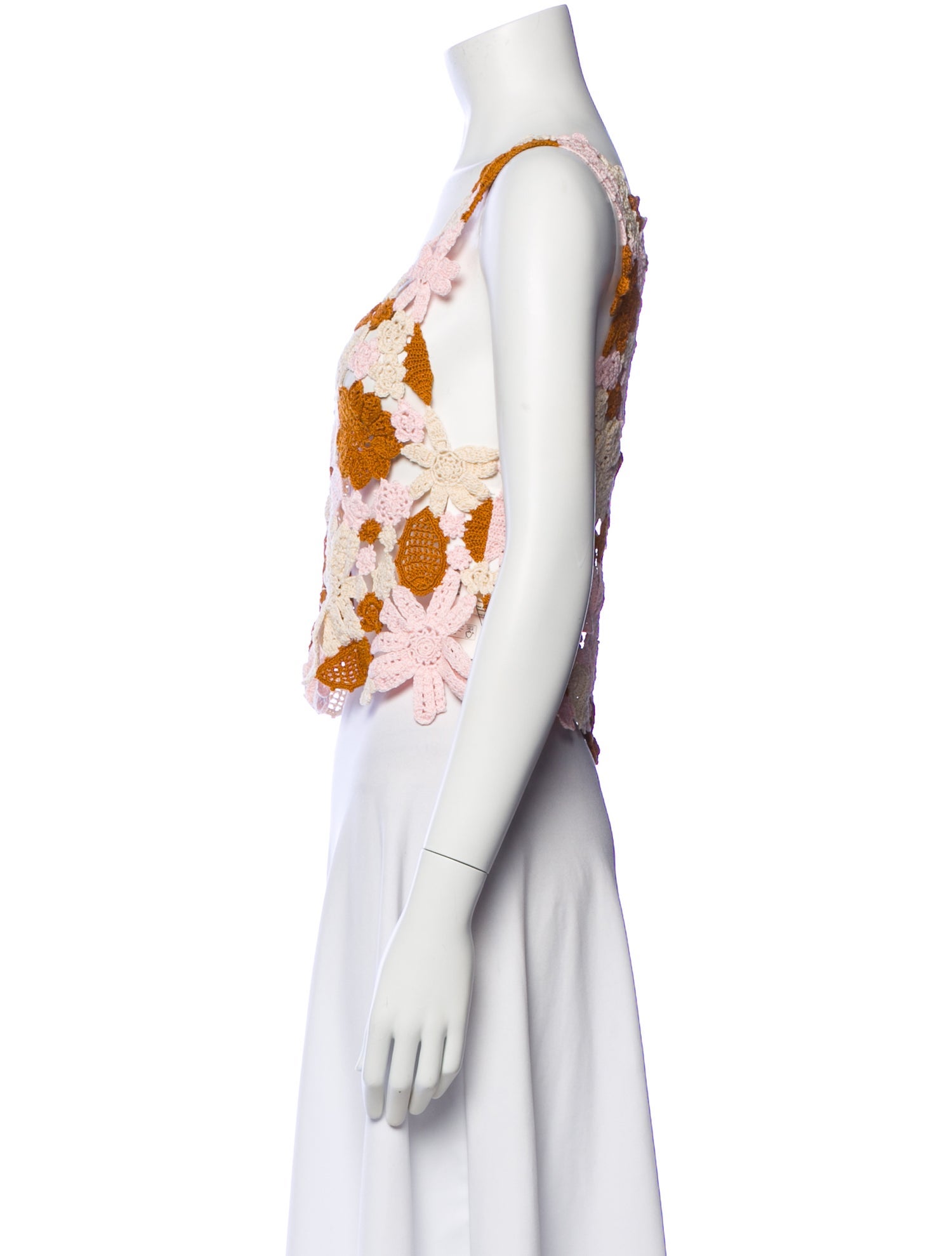 Stella Pardo Floral Print Scoop Neck Top