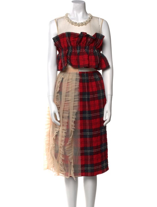 Simone Rocha x H&M Plaid Print Midi Length Dress
