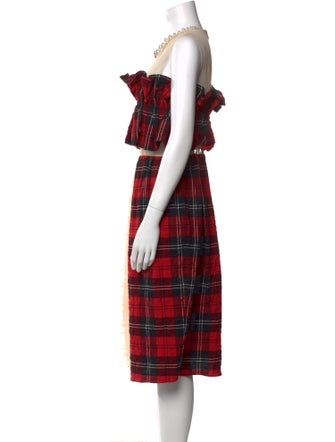 Simone Rocha x H&M Plaid Print Midi Length Dress
