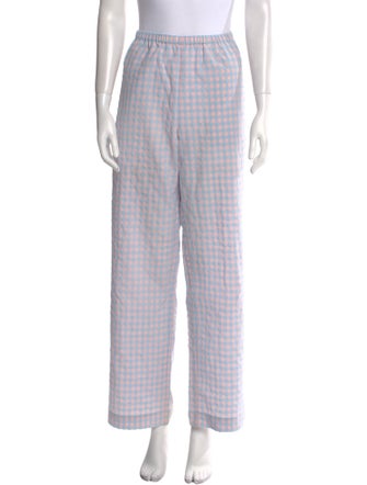 Samsøe & Samsøe Plaid Print Wide Leg Pants