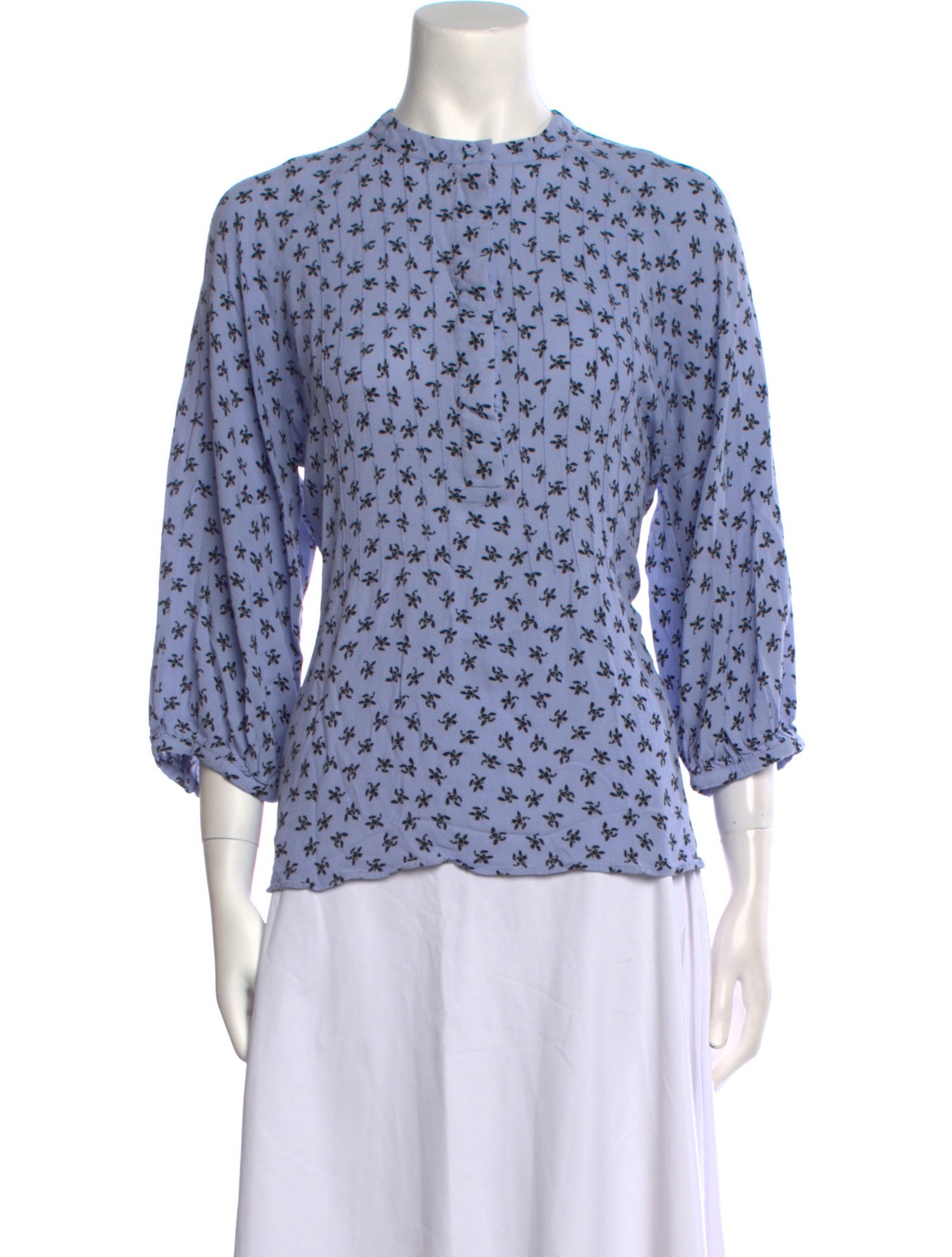 Samsøe & Samsøe Printed Mock Neck Blouse