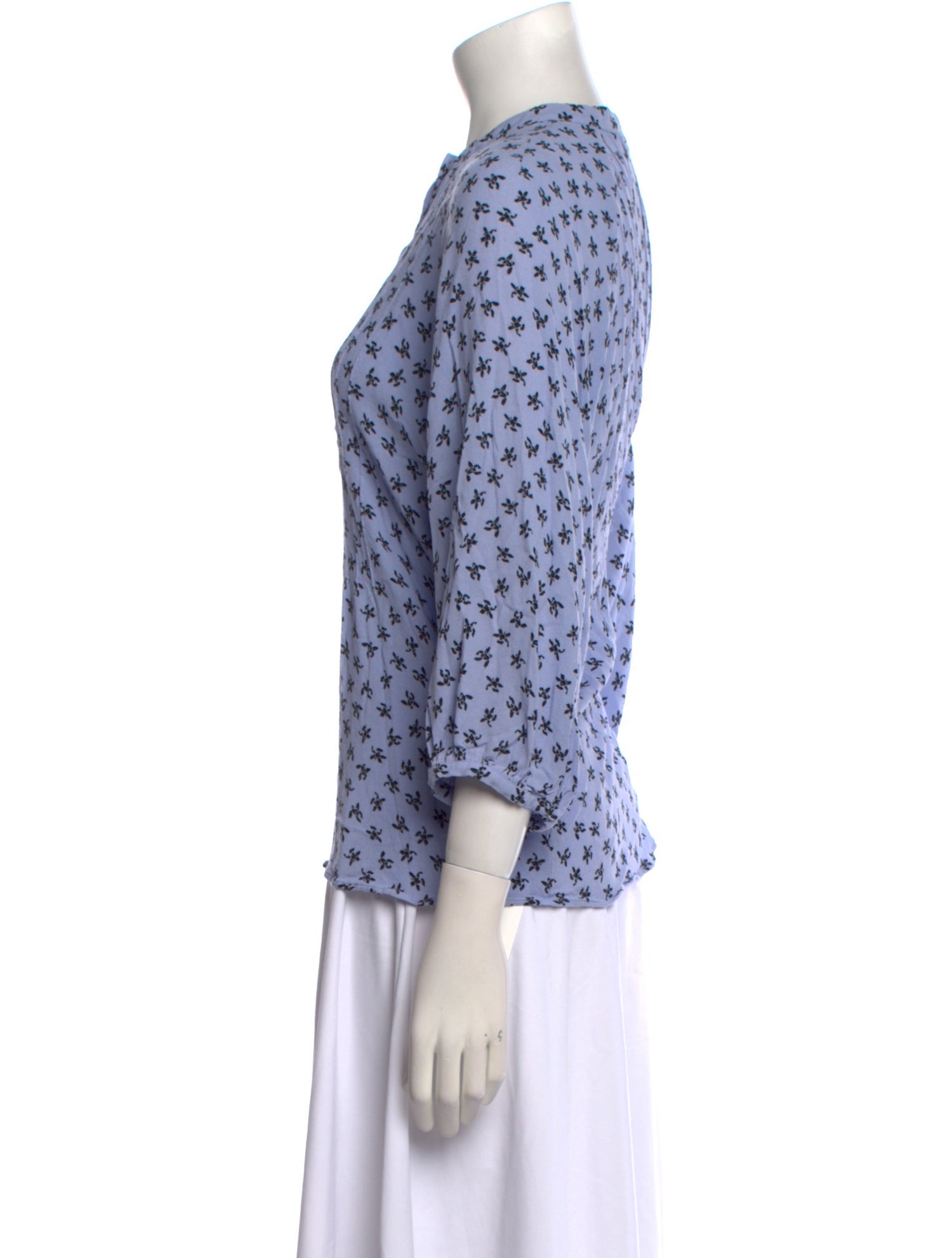 Samsøe & Samsøe Printed Mock Neck Blouse