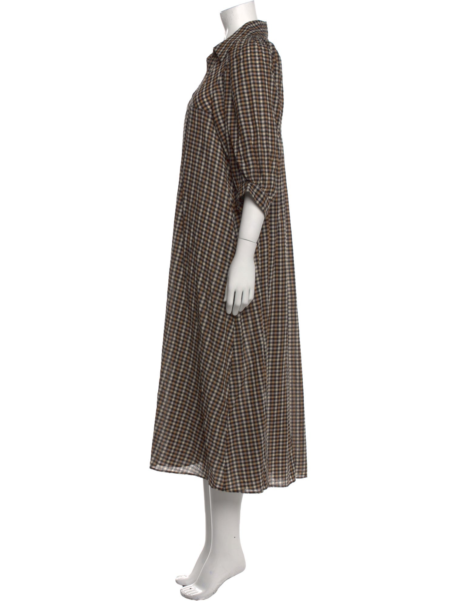 Samsøe & Samsøe Plaid Print Long Dress