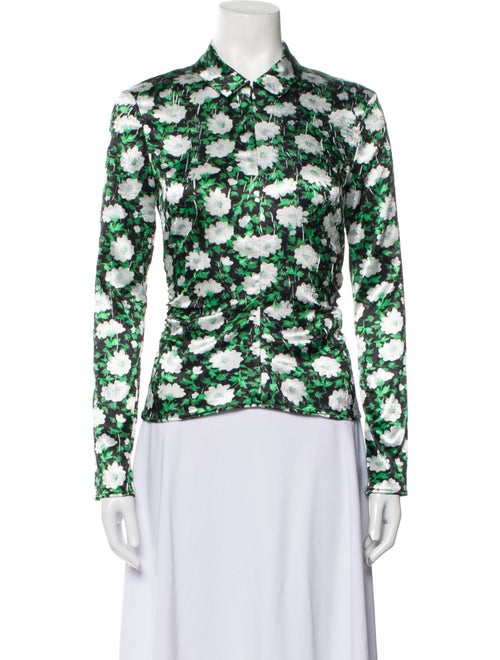 Samsøe & Samsøe Floral Print Long Sleeve Button-Up Top