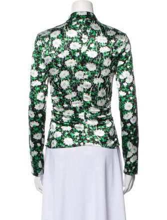 Samsøe & Samsøe Floral Print Long Sleeve Button-Up Top