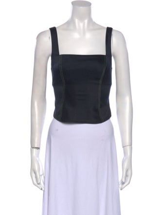 Samsøe & Samsøe Square Neckline Sleeveless Crop Top