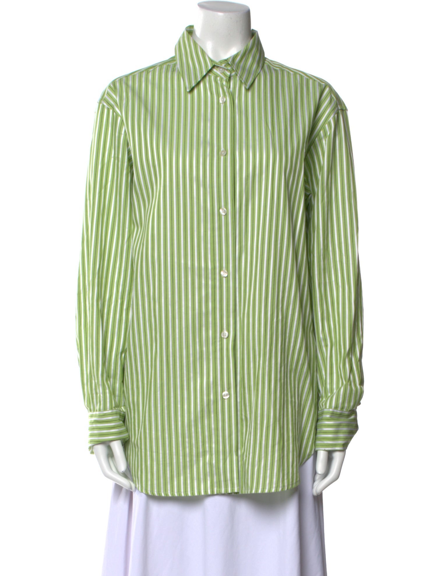Samsøe & Samsøe Striped Long Sleeve Button-Up Top