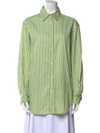 Samsøe & Samsøe Striped Long Sleeve Button-Up Top