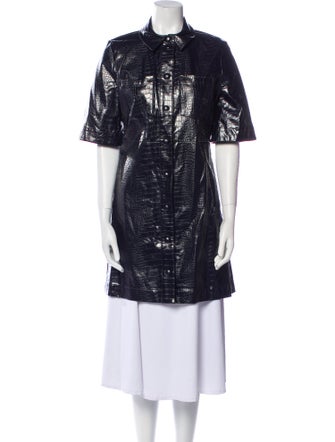 Samsøe & Samsøe Leather Patterned Coat