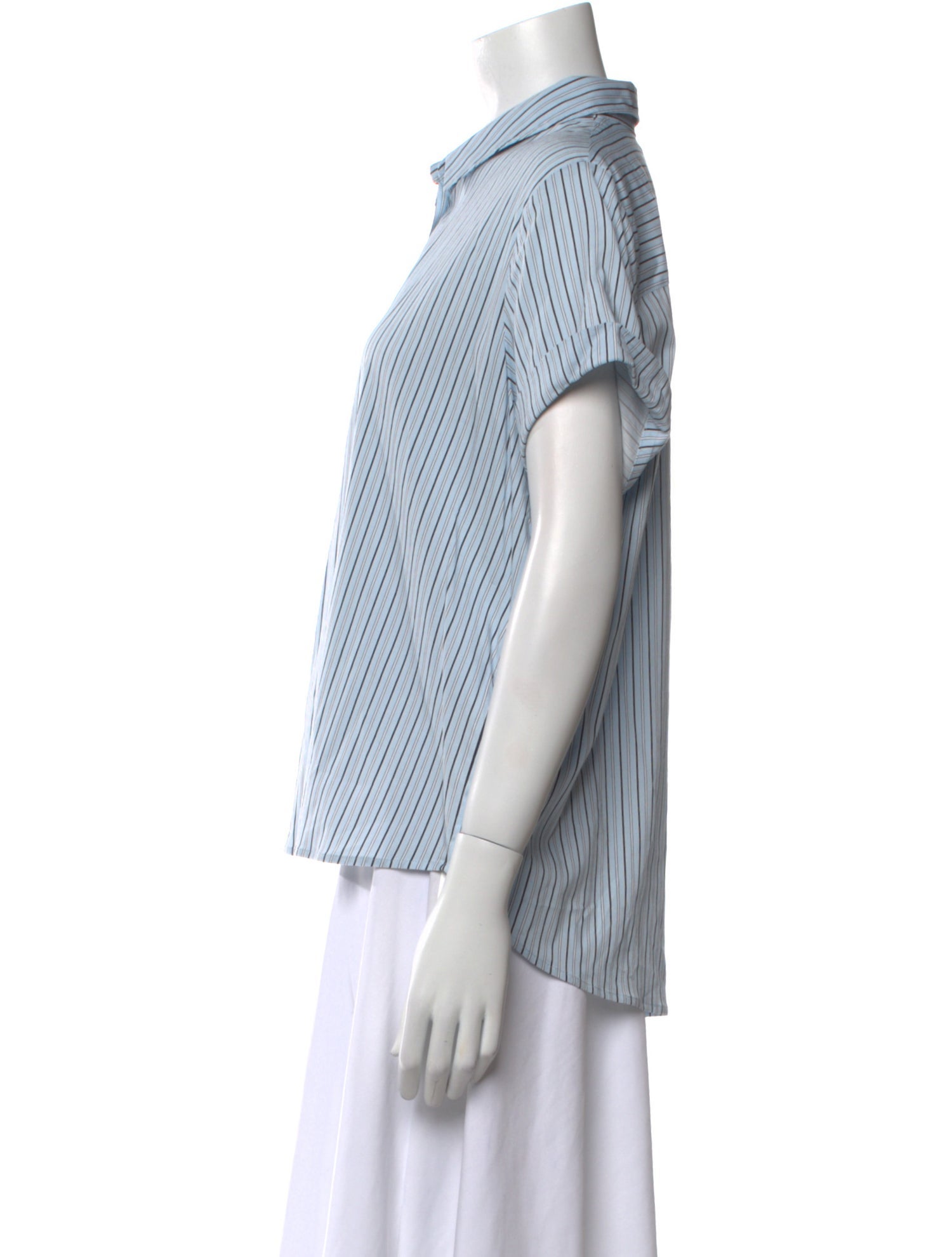 Samsøe & Samsøe Striped Short Sleeve Button-Up Top w/ Tags
