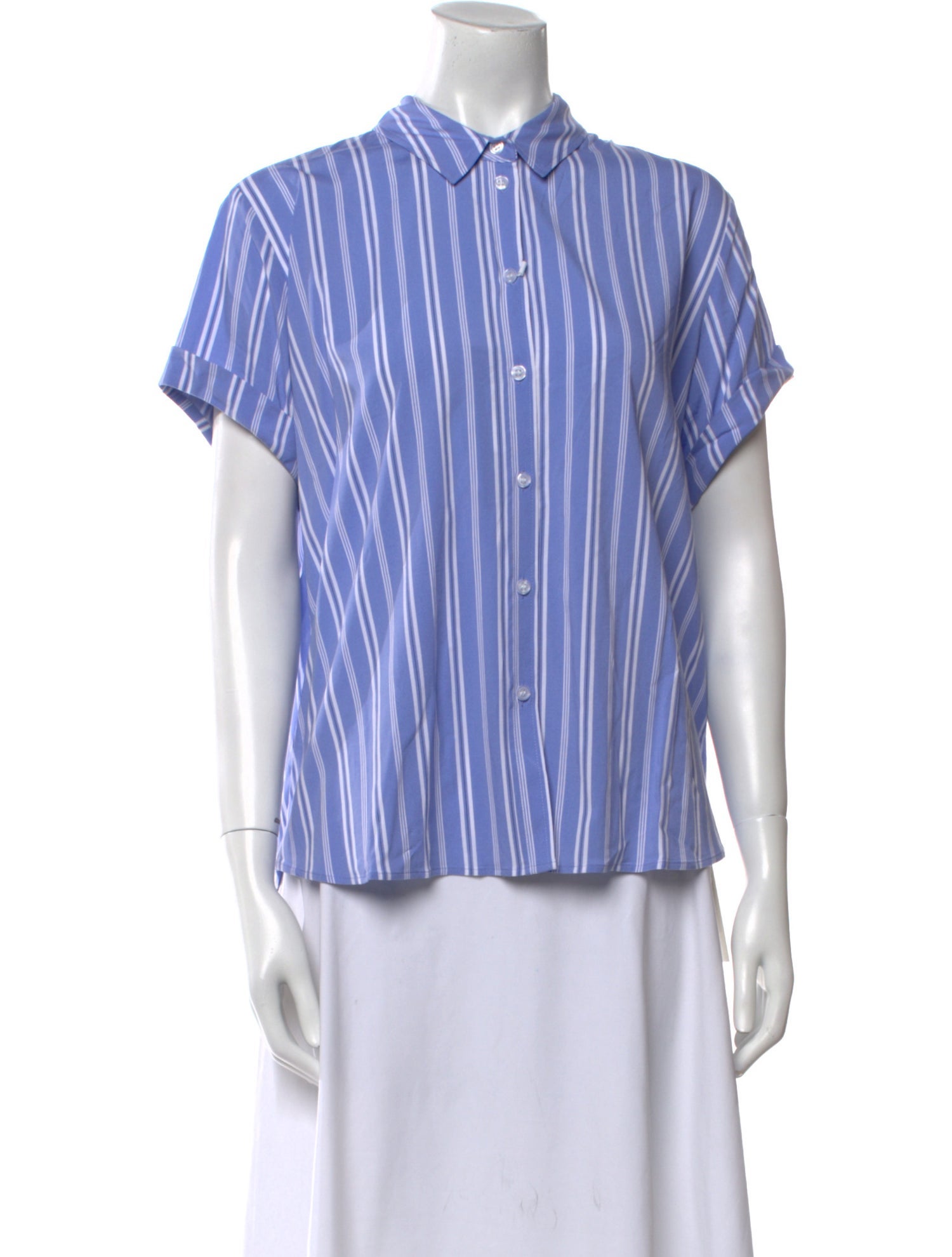 Samsøe & Samsøe Striped Short Sleeve Button-Up Top w/ Tags
