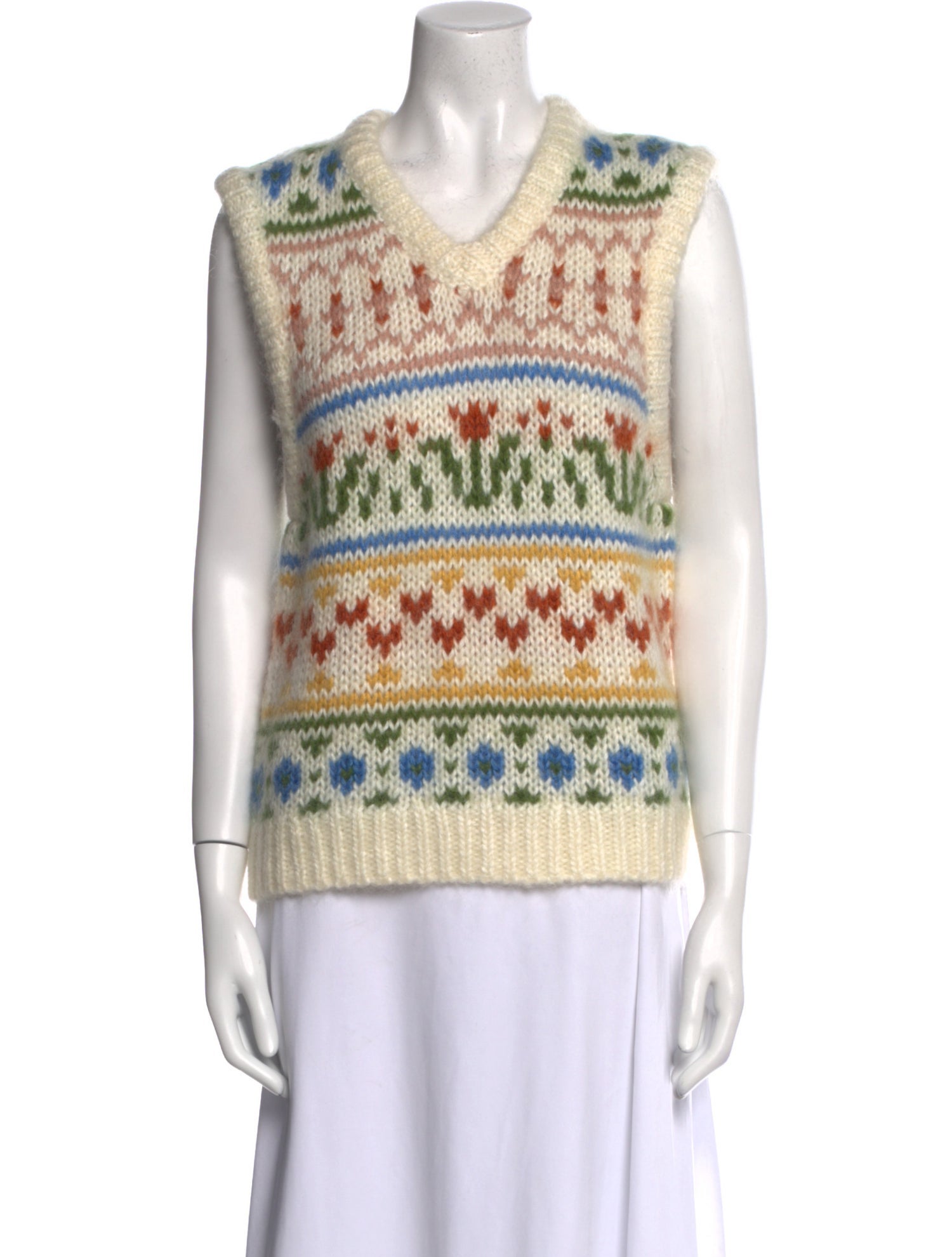 Samsøe & Samsøe Printed V-Neck Sweater