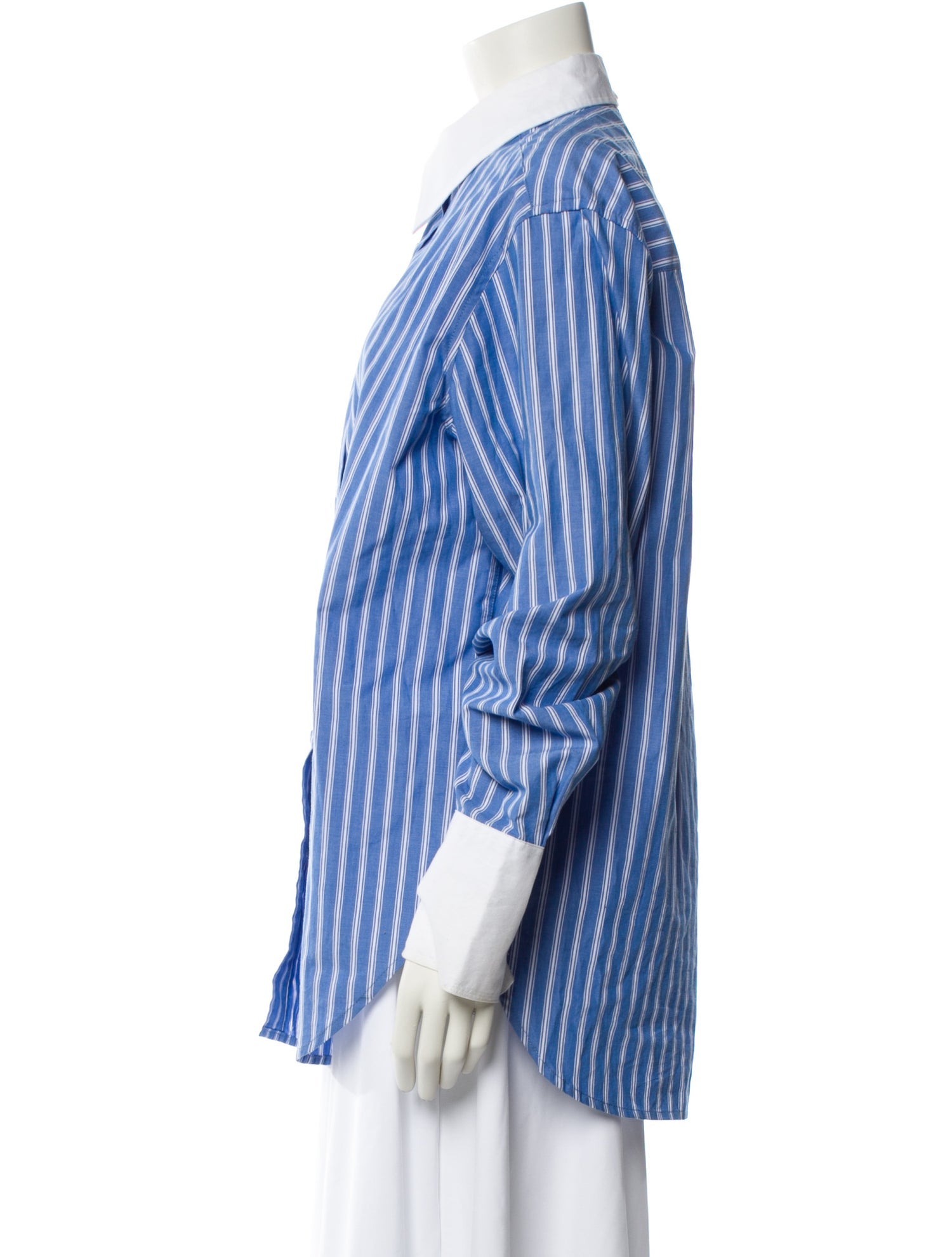 Samsøe & Samsøe Striped Long Sleeve Button-Up Top