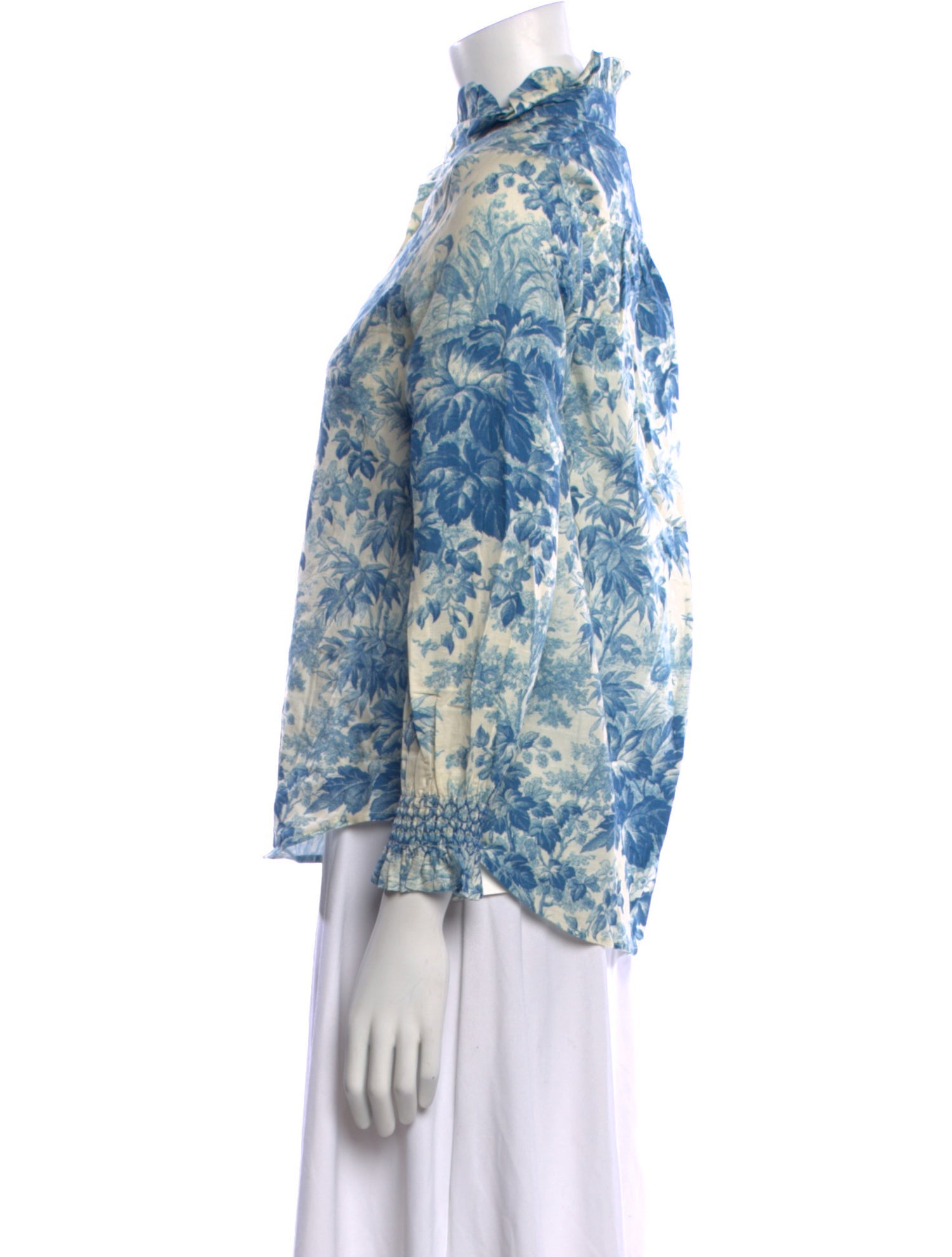 Tuckernuck Floral Print Mock Neck Blouse w/ Tags