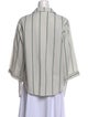 Tuckernuck Striped Three-Quarter Sleeve Button-Up Top