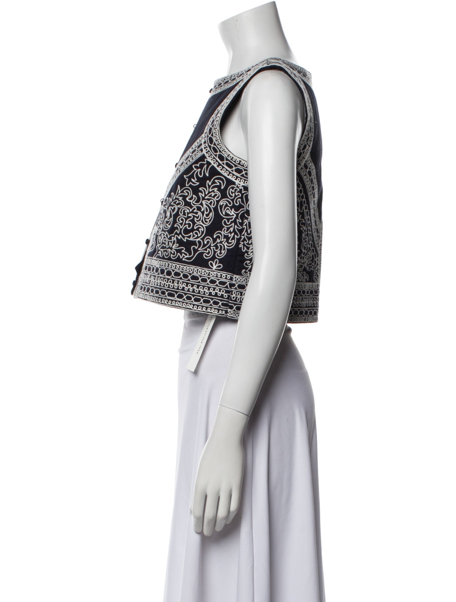 Tuckernuck Printed Bateau Neckline Crop Top