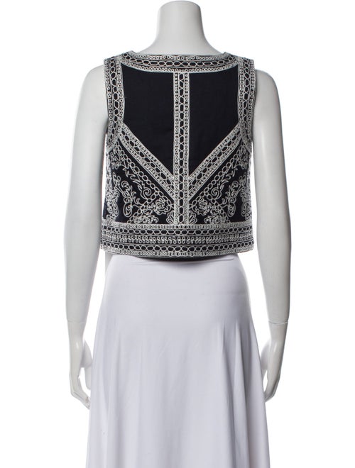 Tuckernuck Printed Bateau Neckline Crop Top